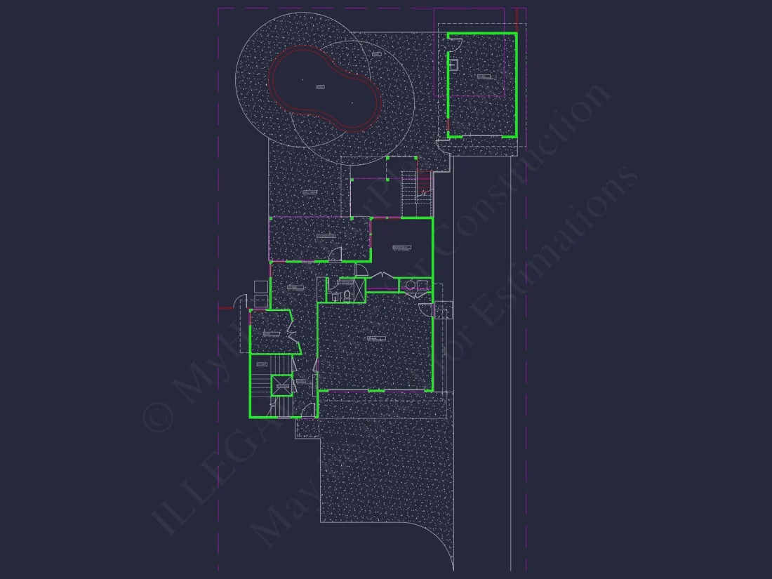 Modern house Designs: 3-Story Floor Plan with CAD Blueprint