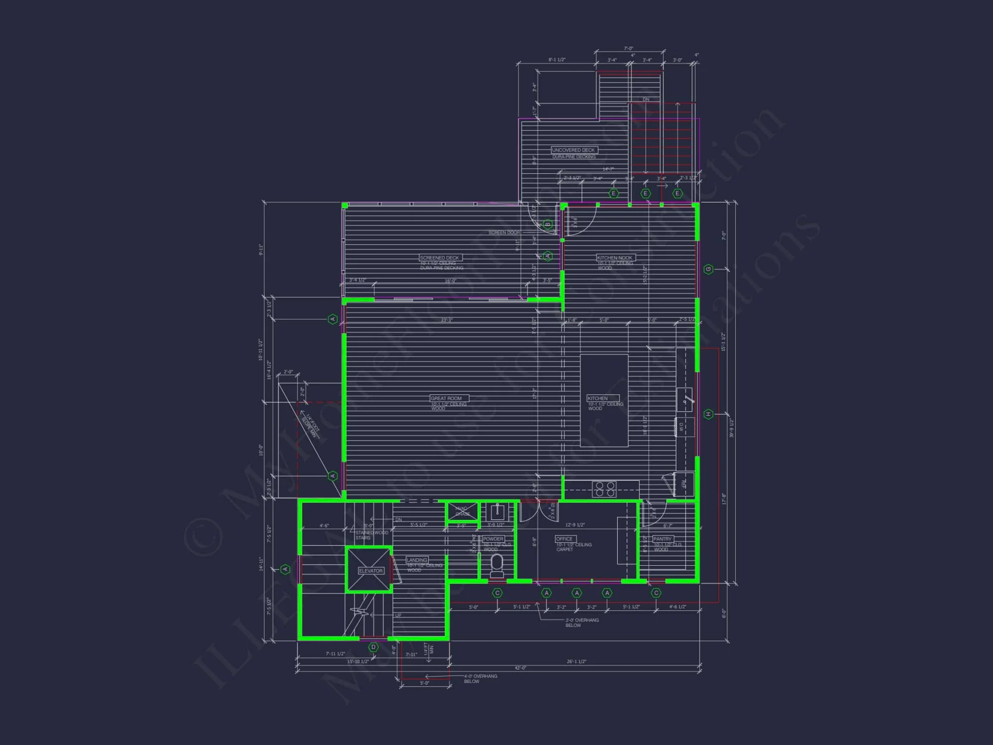 Modern house Designs: 3-Story Floor Plan with CAD Blueprint