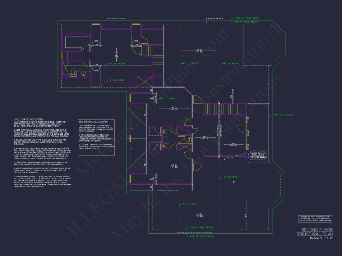 Elegant 2-Story house Floor Plan with CAD Designs & Blueprints
