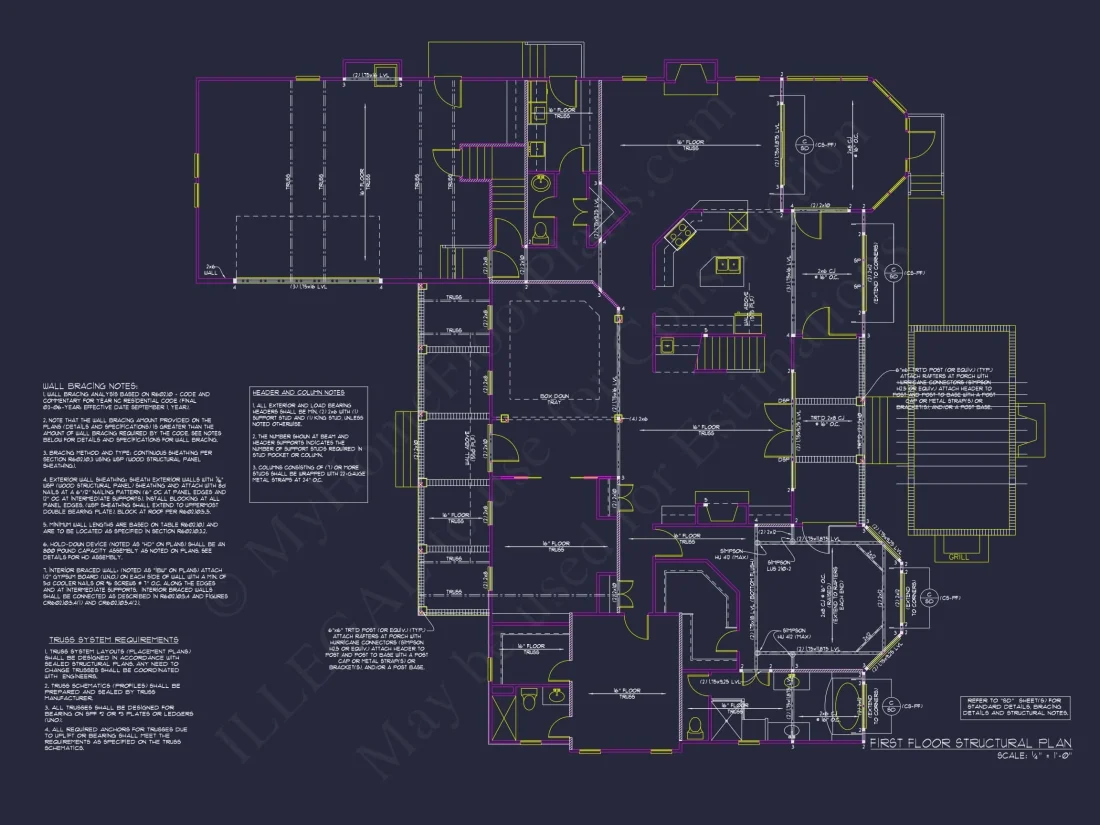 Elegant 2-Story house Floor Plan with CAD Designs & Blueprints