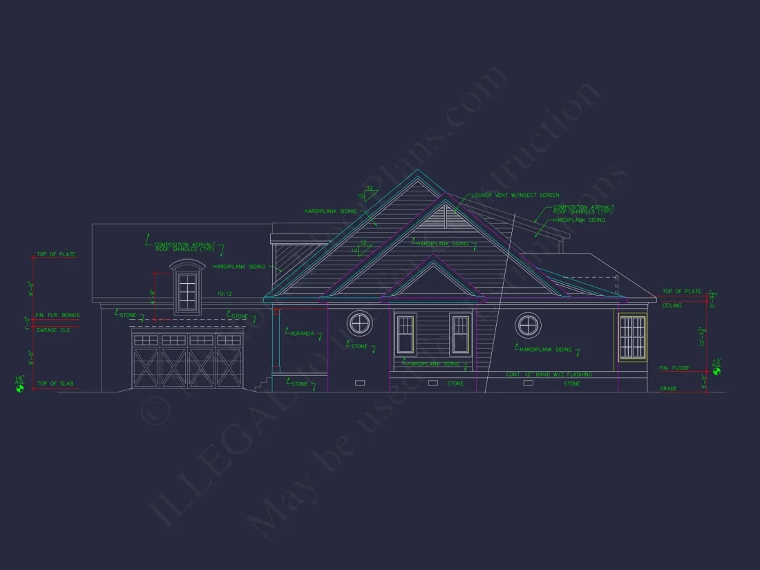 Elegant 2-Story house Floor Plan with CAD Designs & Blueprints