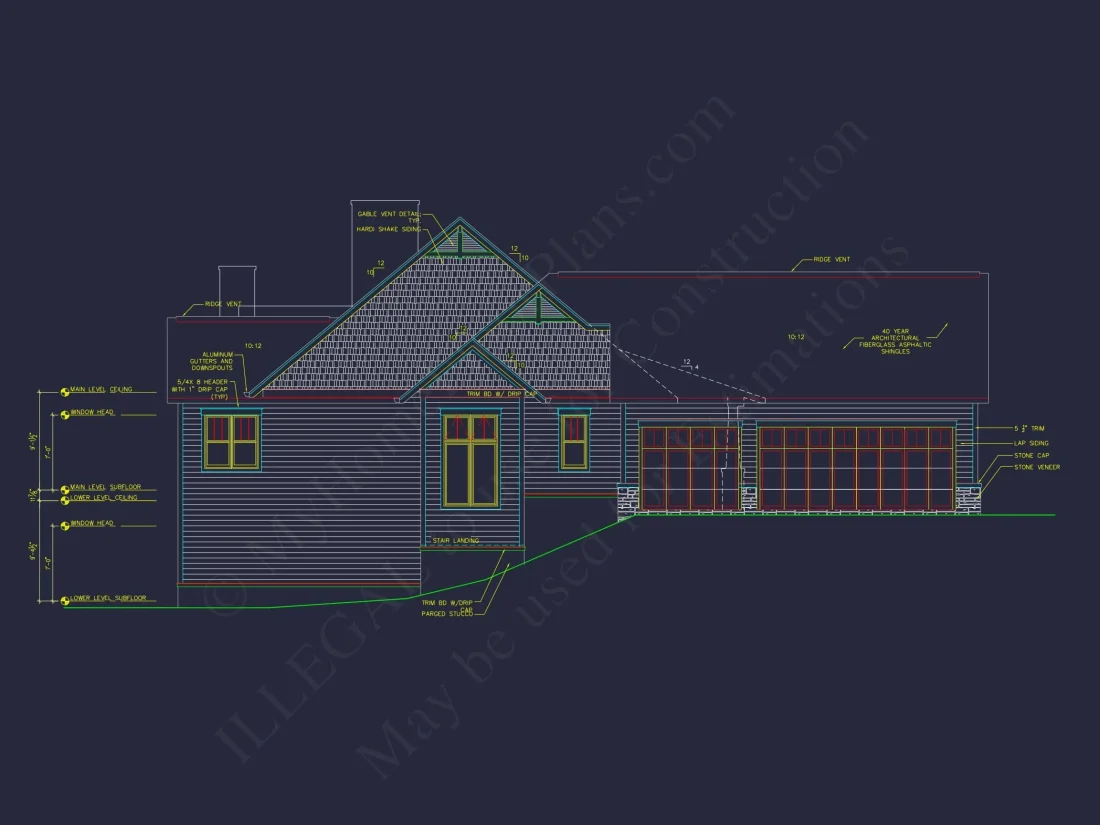 Luxury house Floor Plan with 4 Bedrooms, CAD Blueprint Designs