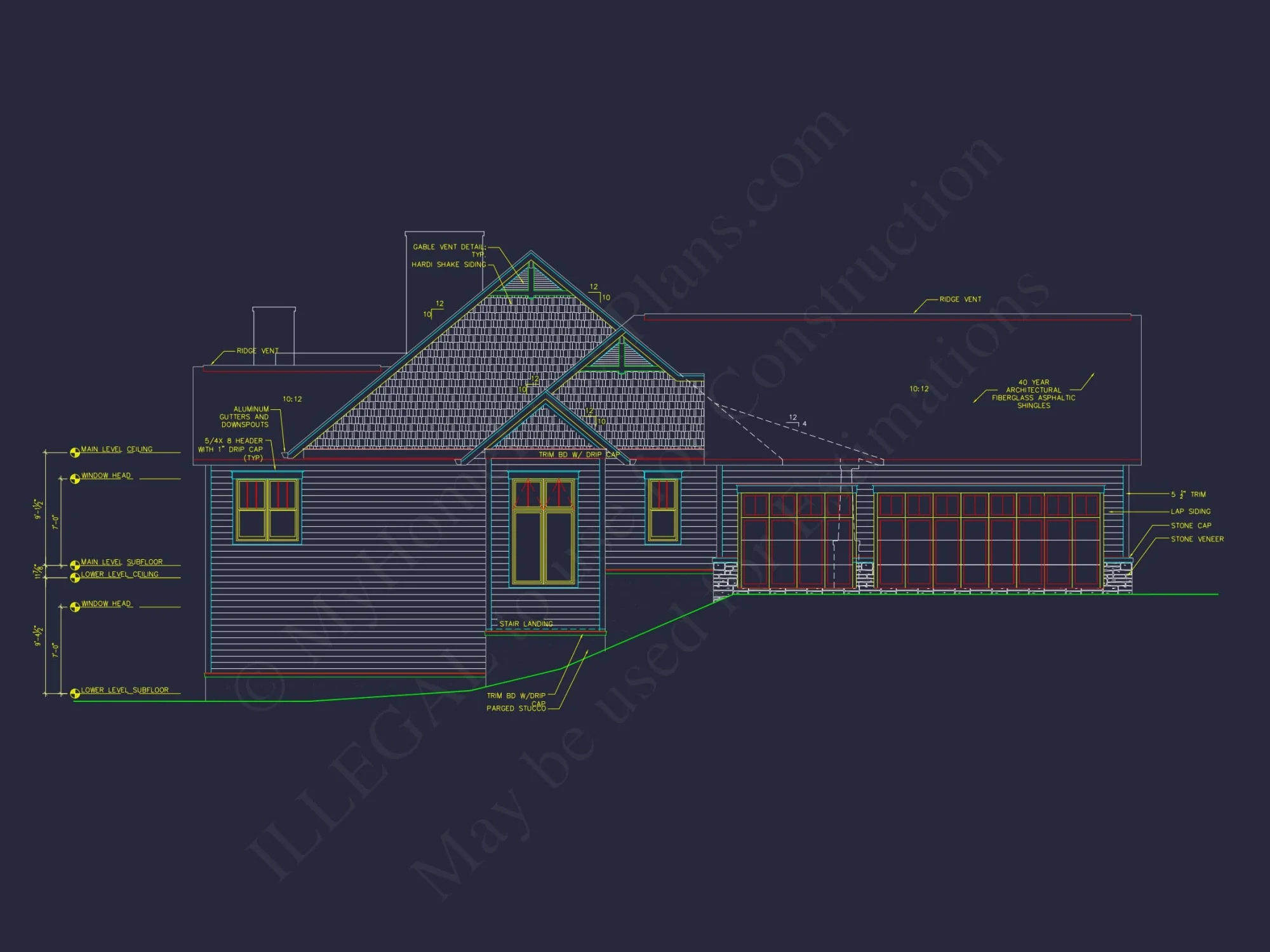 Luxury house Floor Plan with 4 Bedrooms, CAD Blueprint Designs