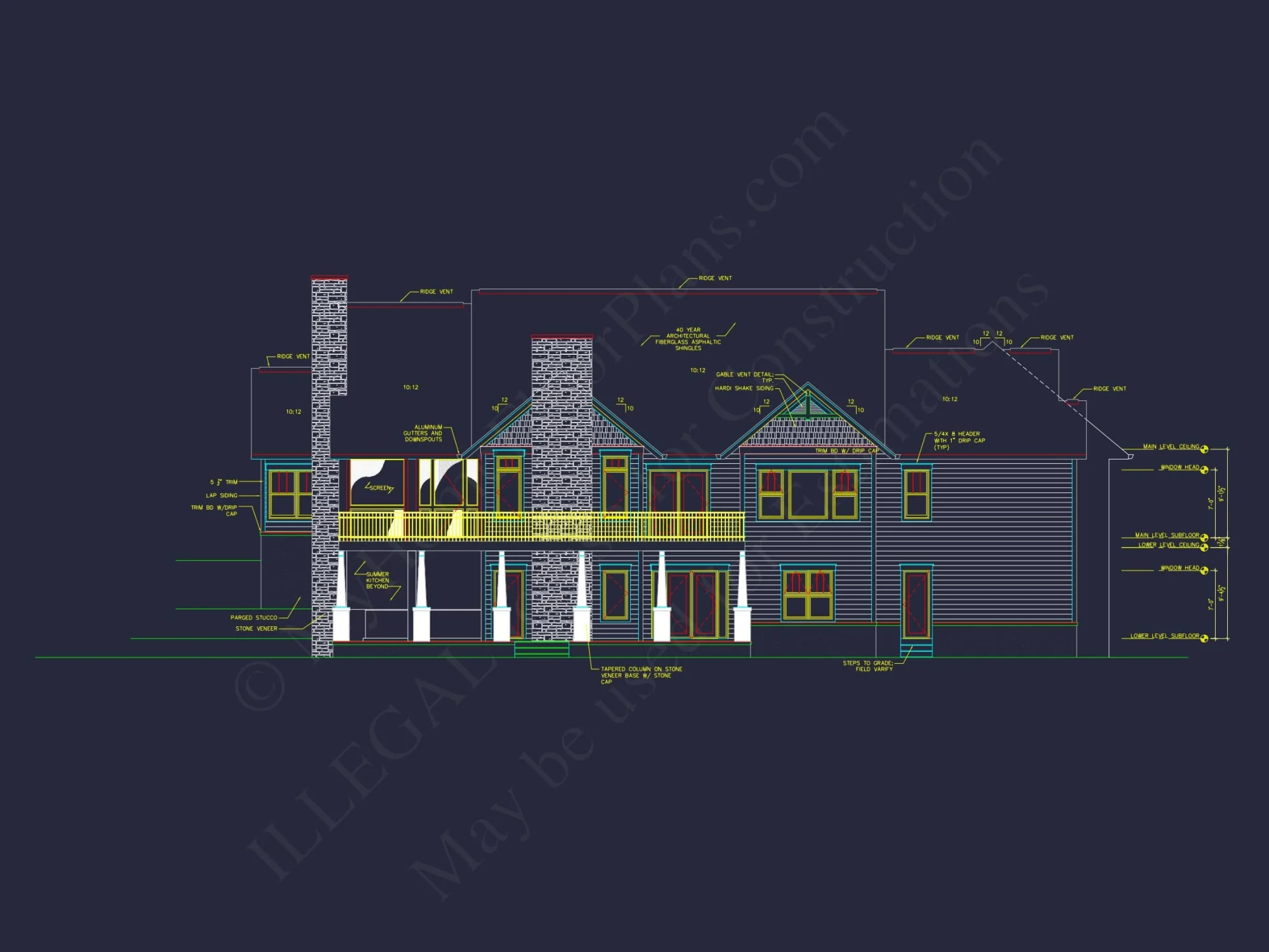 Luxury house Floor Plan with 4 Bedrooms, CAD Blueprint Designs