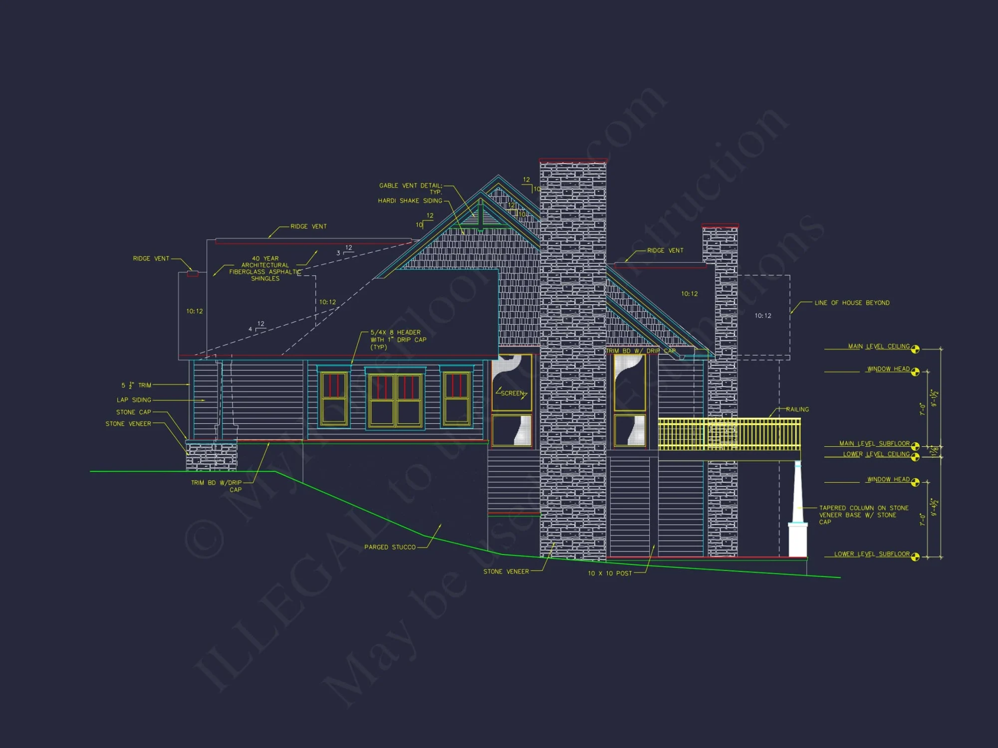 Luxury house Floor Plan with 4 Bedrooms, CAD Blueprint Designs