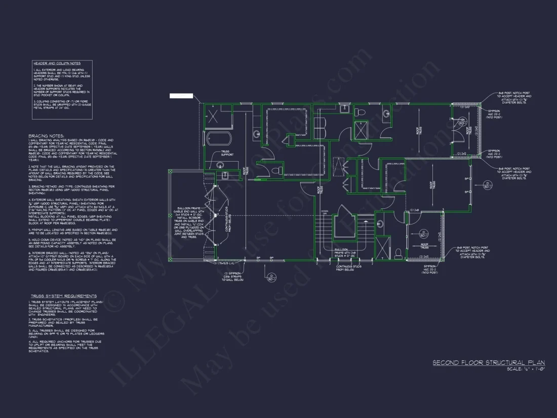 Custom Beach house Plan with 3 Floors, 4 Bedrooms & CAD Design