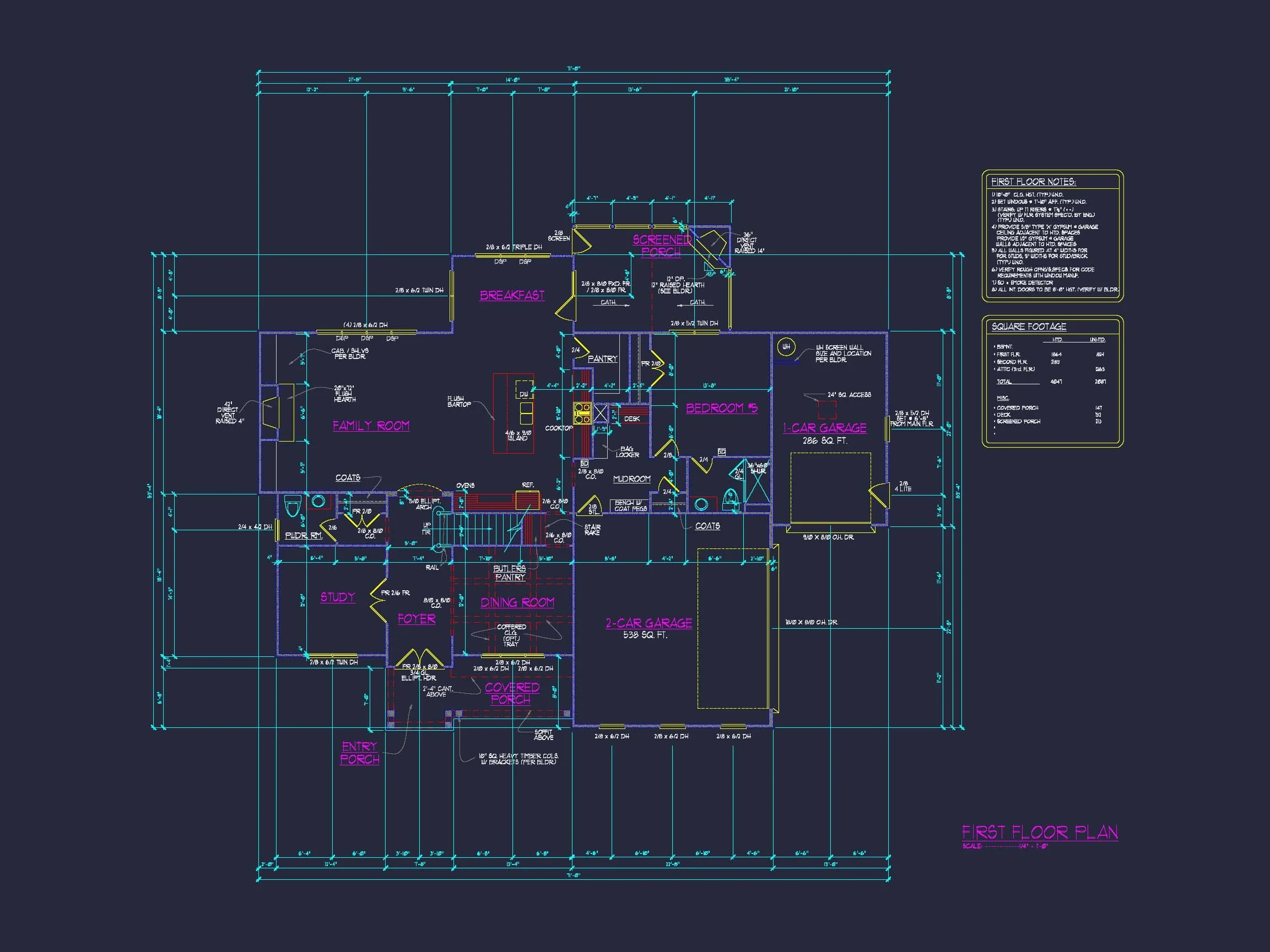 Modern house Plan with 3 Floors, CAD & Spacious Layout