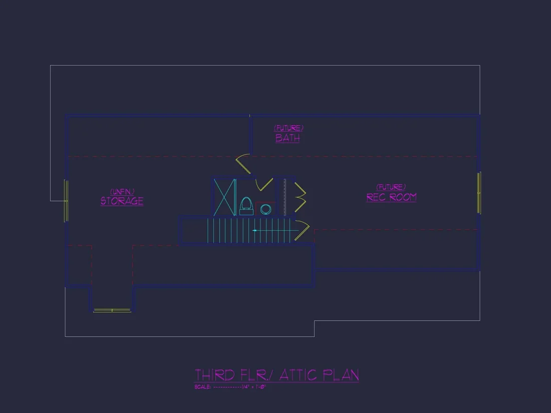 Modern house Plan with 3 Floors, CAD & Spacious Layout