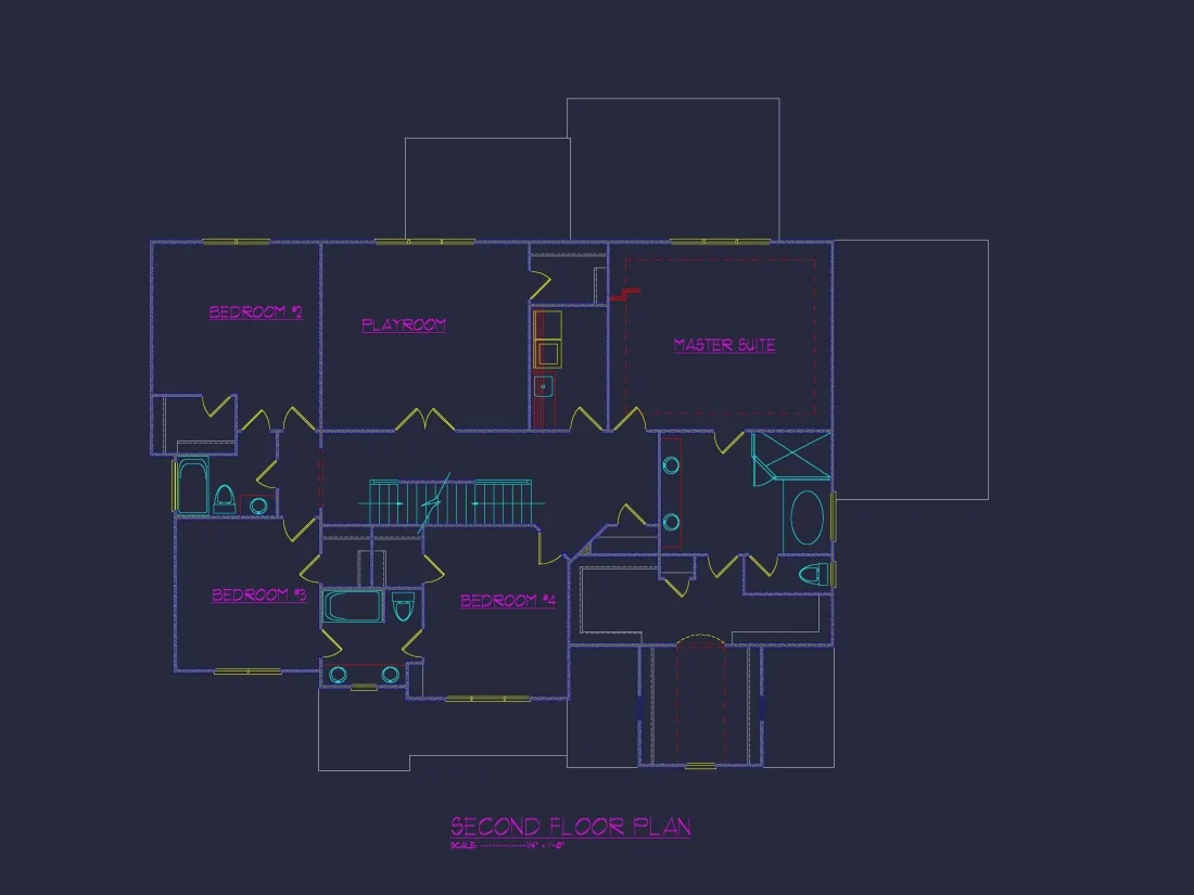 Modern house Plan with 3 Floors, CAD & Spacious Layout