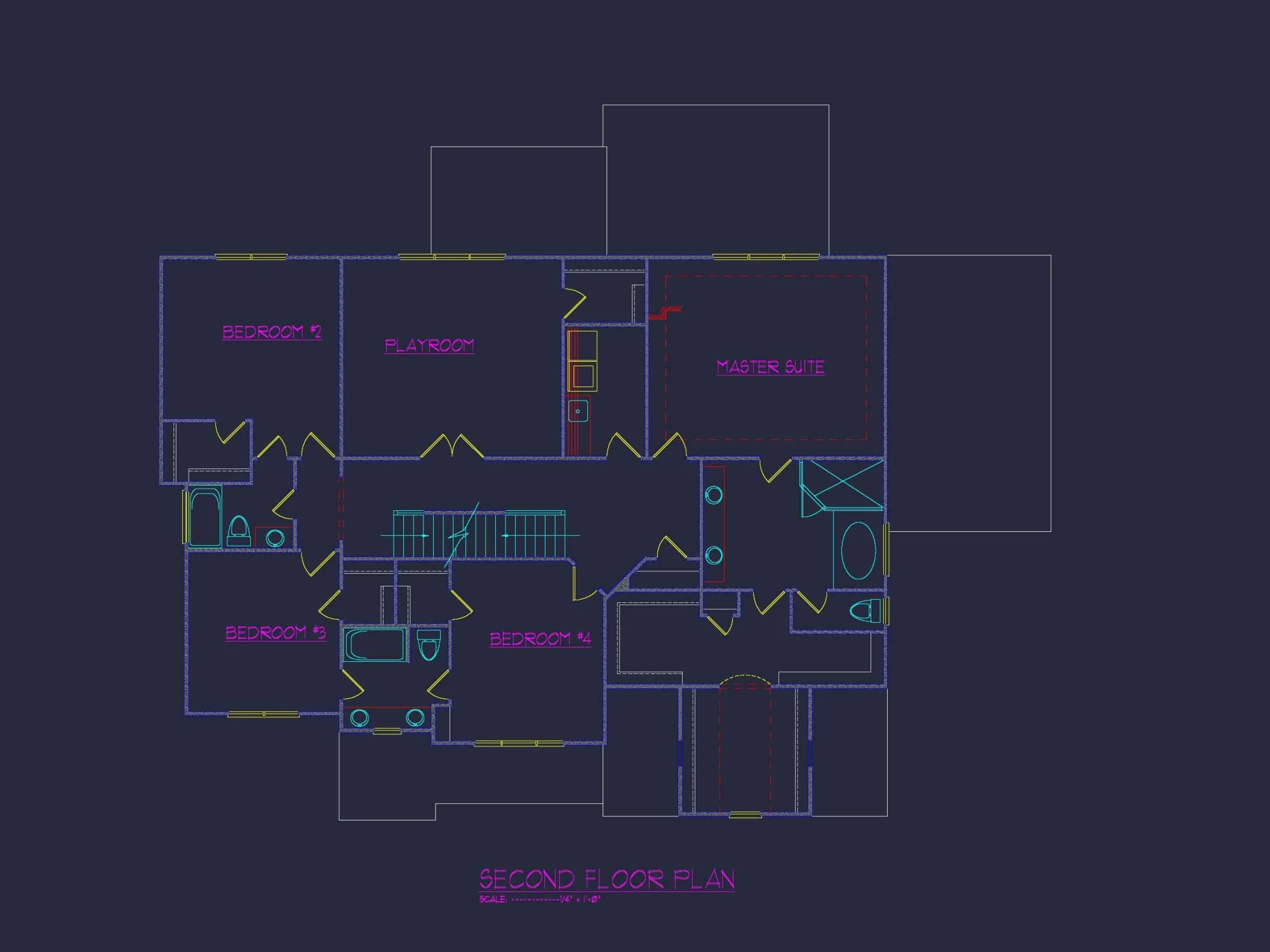 Modern house Plan with 3 Floors, CAD & Spacious Layout