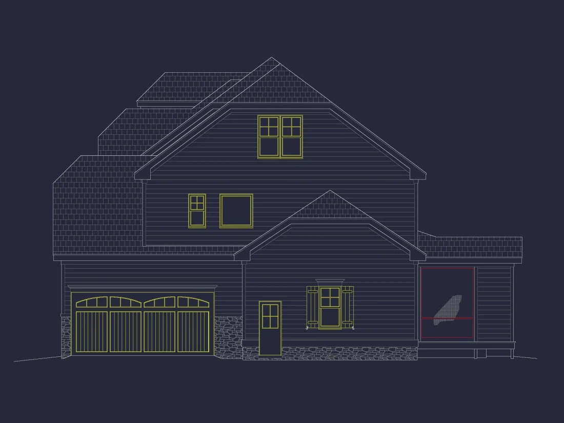 Modern house Plan with 3 Floors, CAD & Spacious Layout