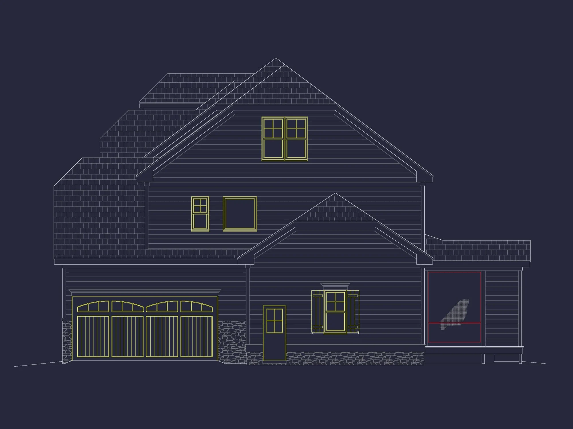 Modern house Plan with 3 Floors, CAD & Spacious Layout