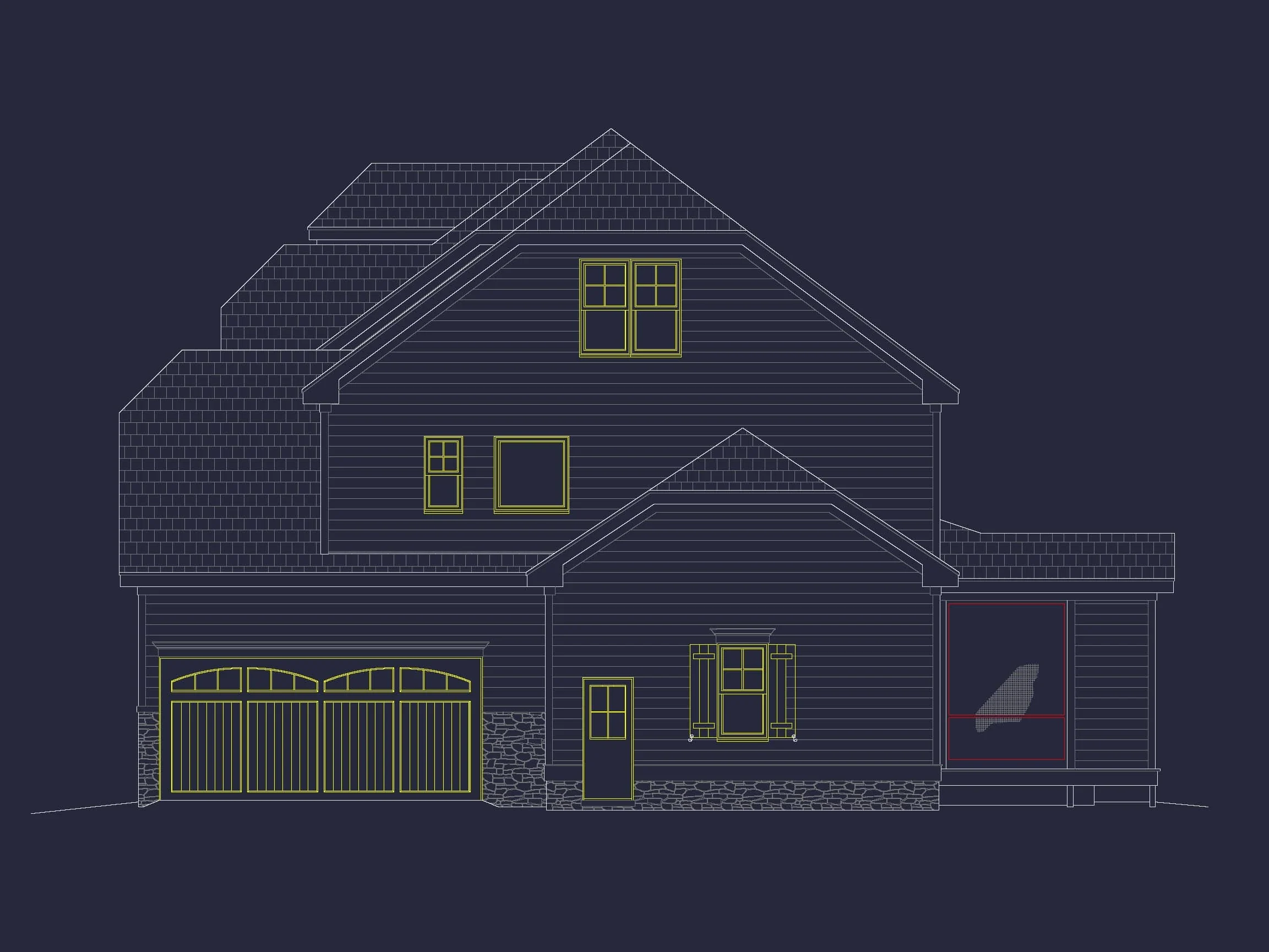 Modern house Plan with 3 Floors, CAD & Spacious Layout