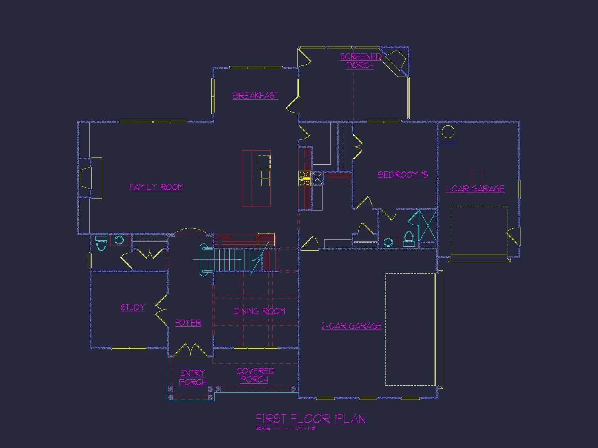 Modern house Plan with 3 Floors, CAD & Spacious Layout