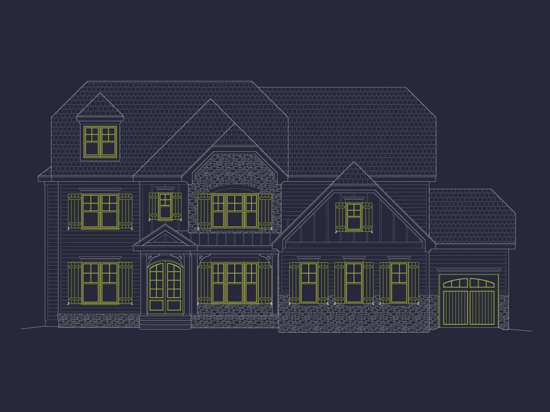 Modern house Plan with 3 Floors, CAD & Spacious Layout