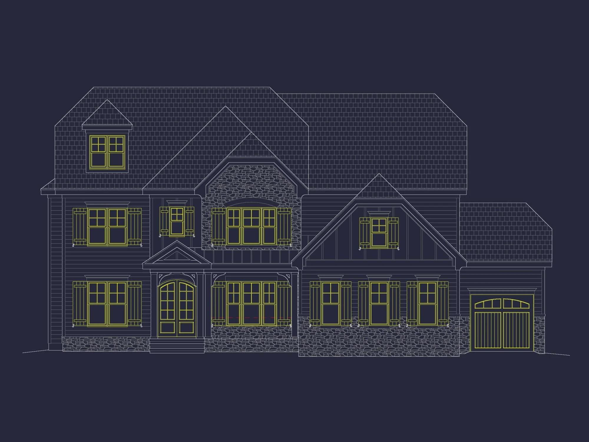 Modern house Plan with 3 Floors, CAD & Spacious Layout