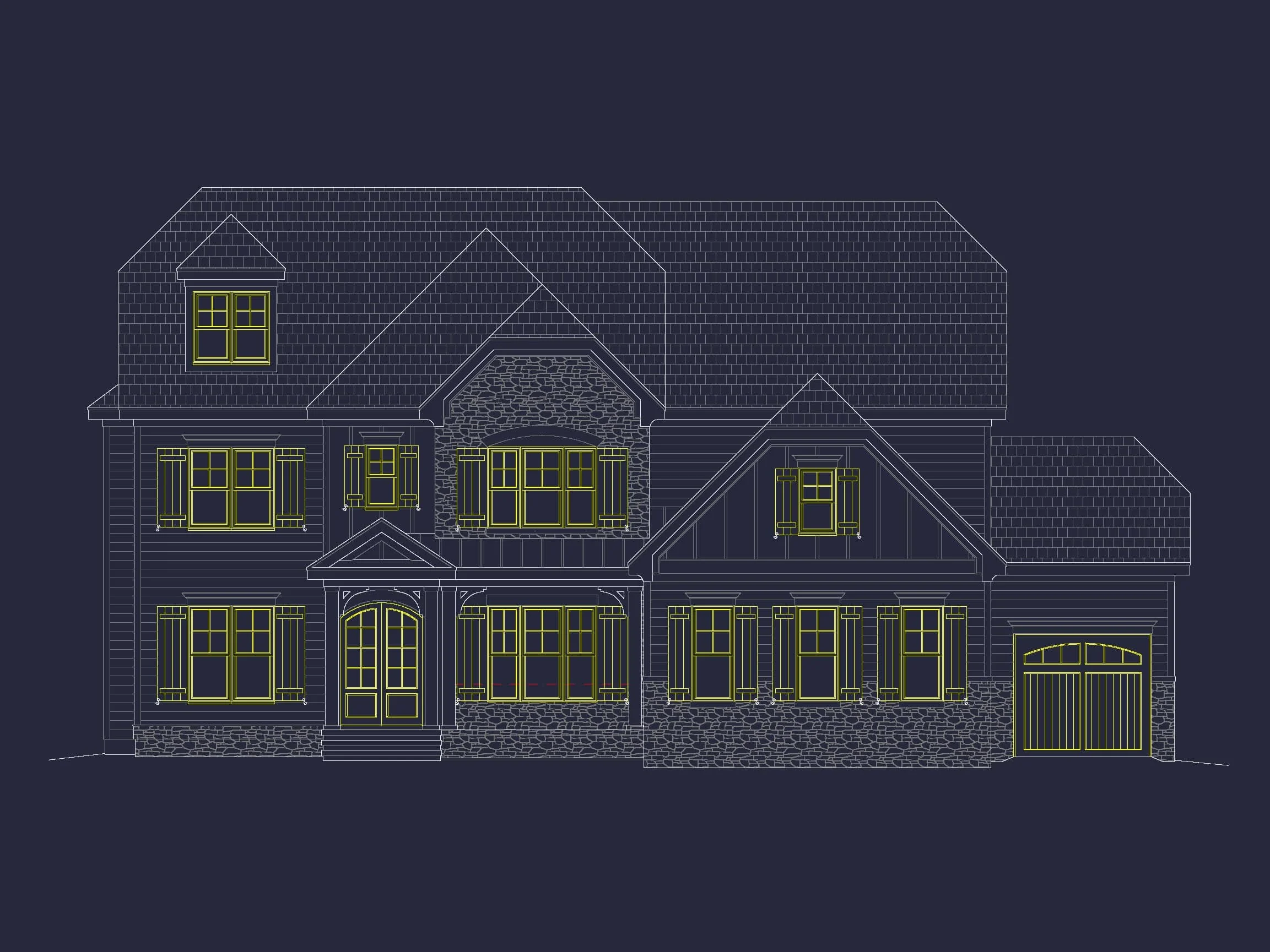 Modern house Plan with 3 Floors, CAD & Spacious Layout