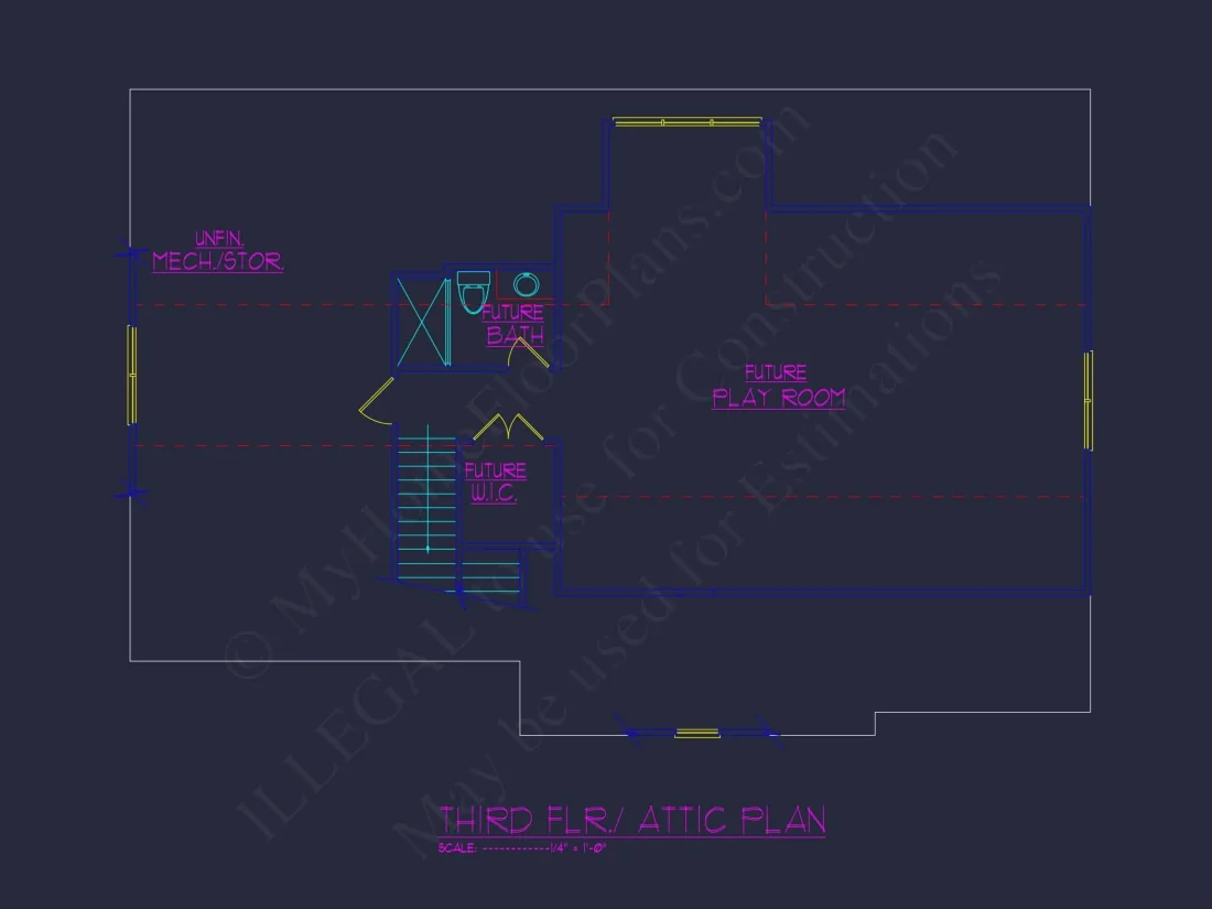 Mediterranean house Plan with 3 Floors and 4 Bedrooms