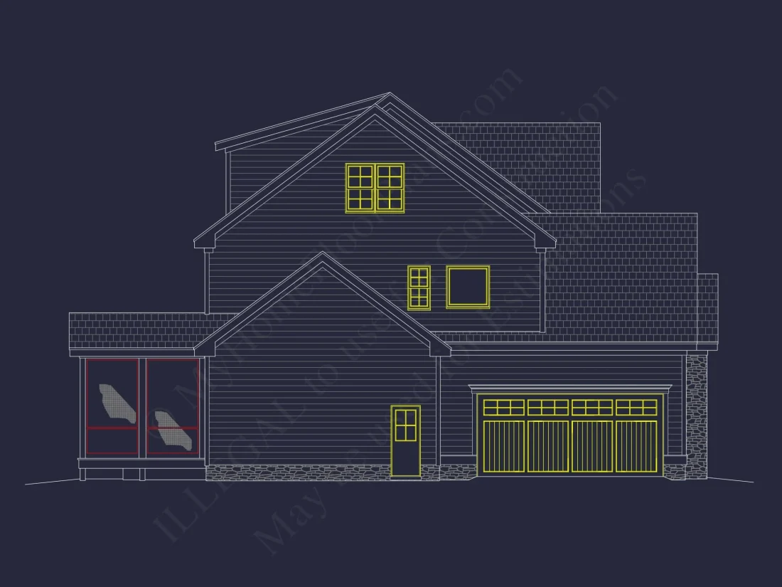Mediterranean house Plan with 3 Floors and 4 Bedrooms