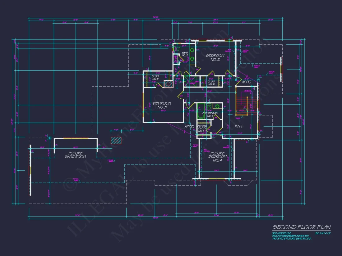 Beautiful house Floor Plan with CAD Blueprints and Designs