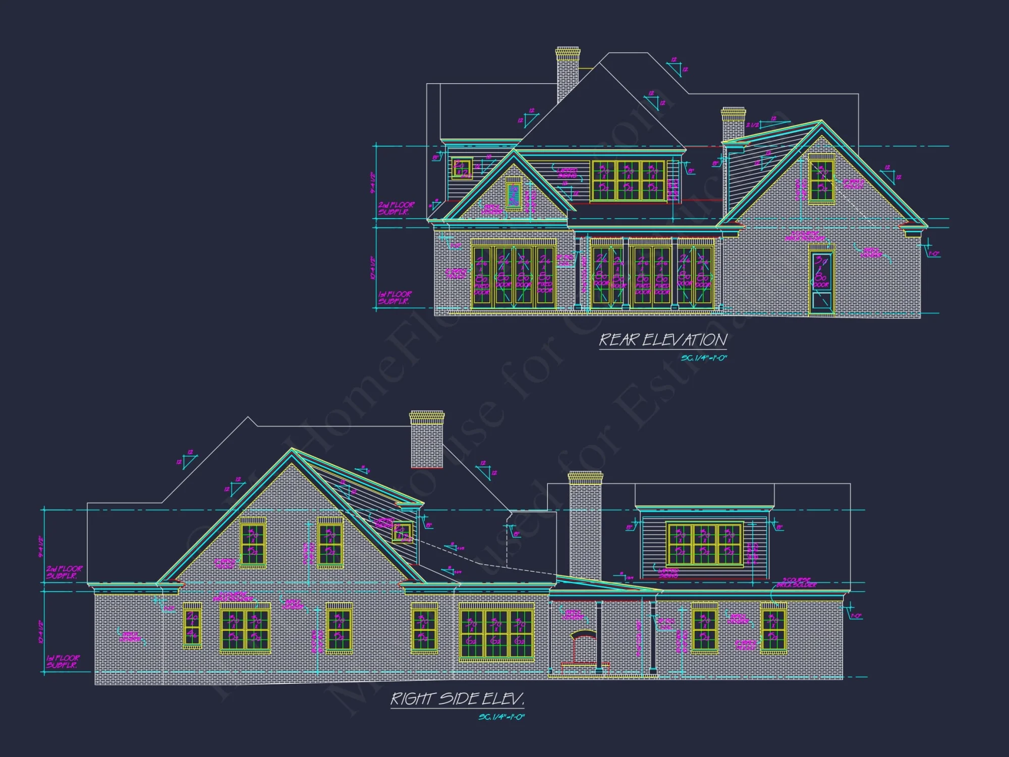 Beautiful house Floor Plan with CAD Blueprints and Designs