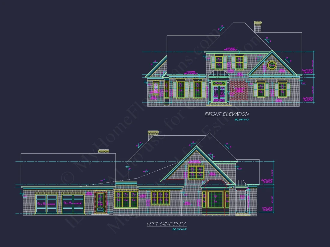Beautiful house Floor Plan with CAD Blueprints and Designs