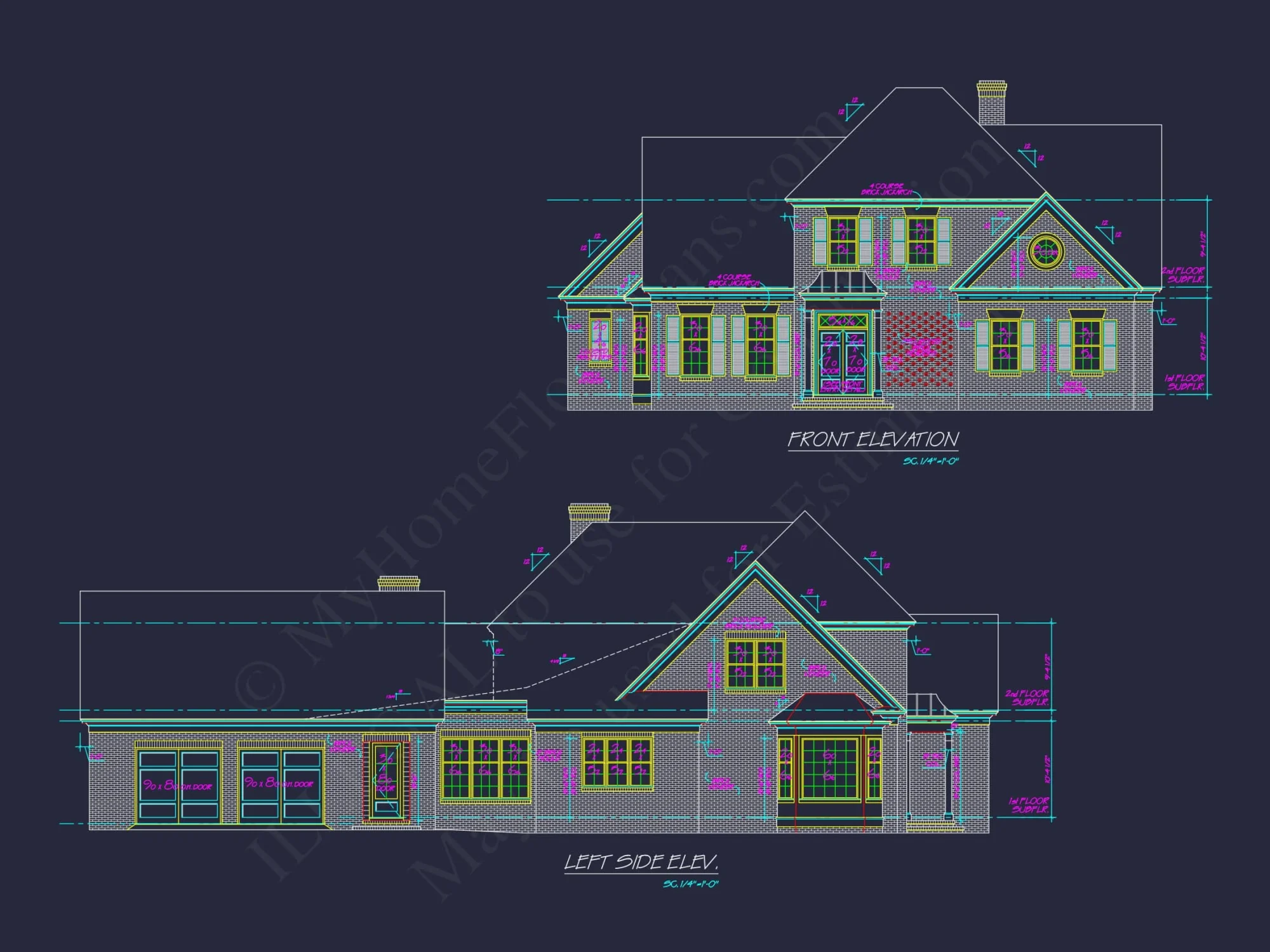Beautiful house Floor Plan with CAD Blueprints and Designs