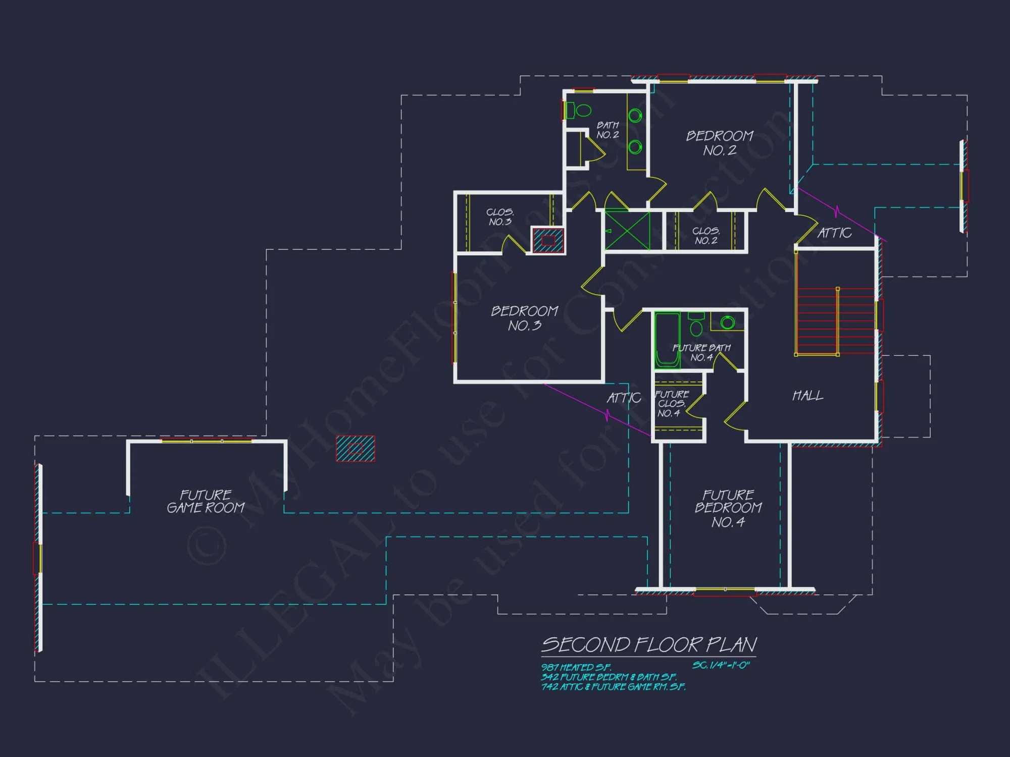 Beautiful house Floor Plan with CAD Blueprints and Designs