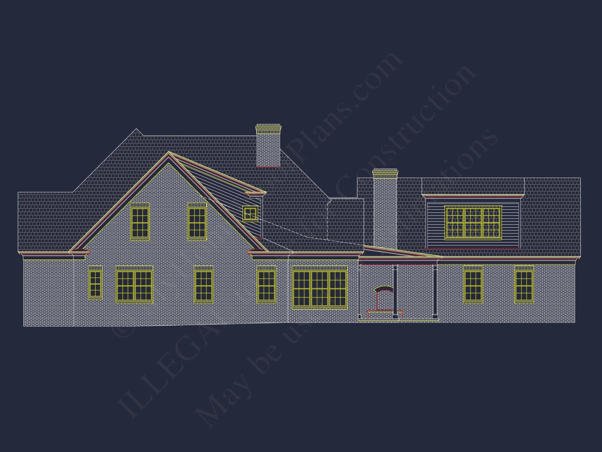 Beautiful house Floor Plan with CAD Blueprints and Designs
