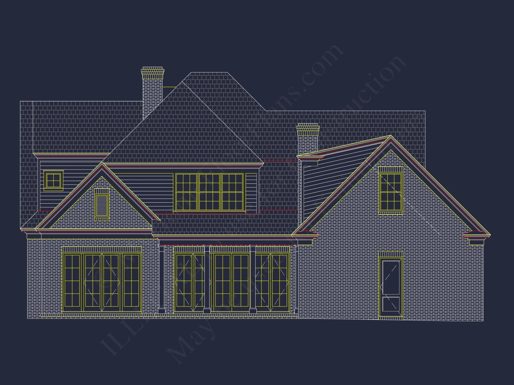 Beautiful house Floor Plan with CAD Blueprints and Designs