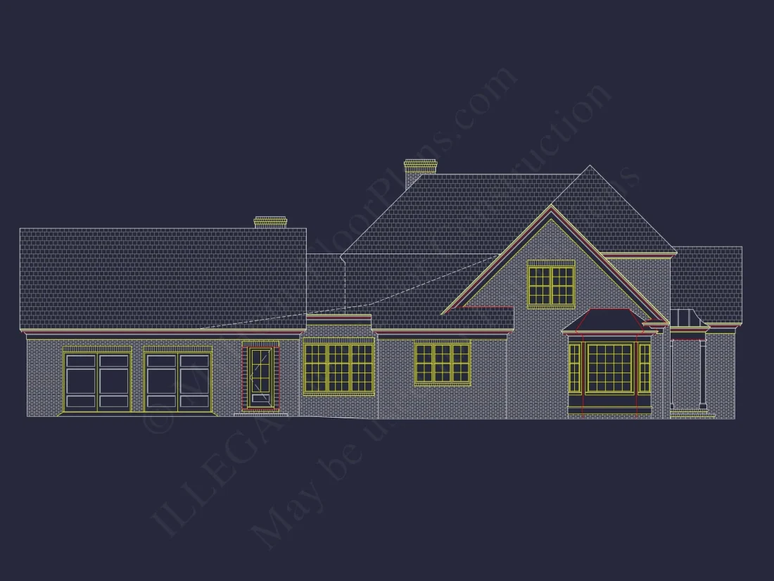 Beautiful house Floor Plan with CAD Blueprints and Designs