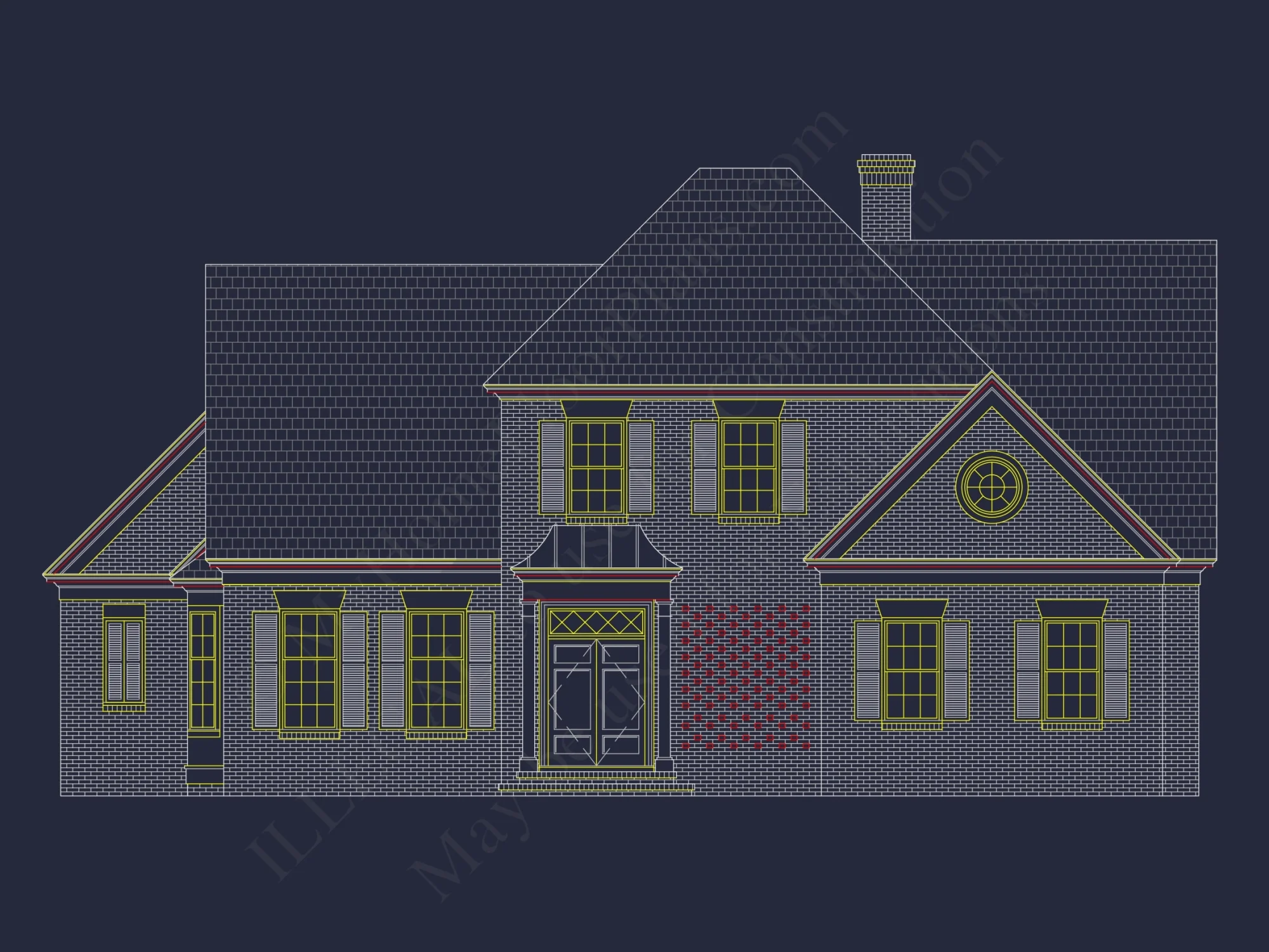 Beautiful house Floor Plan with CAD Blueprints and Designs