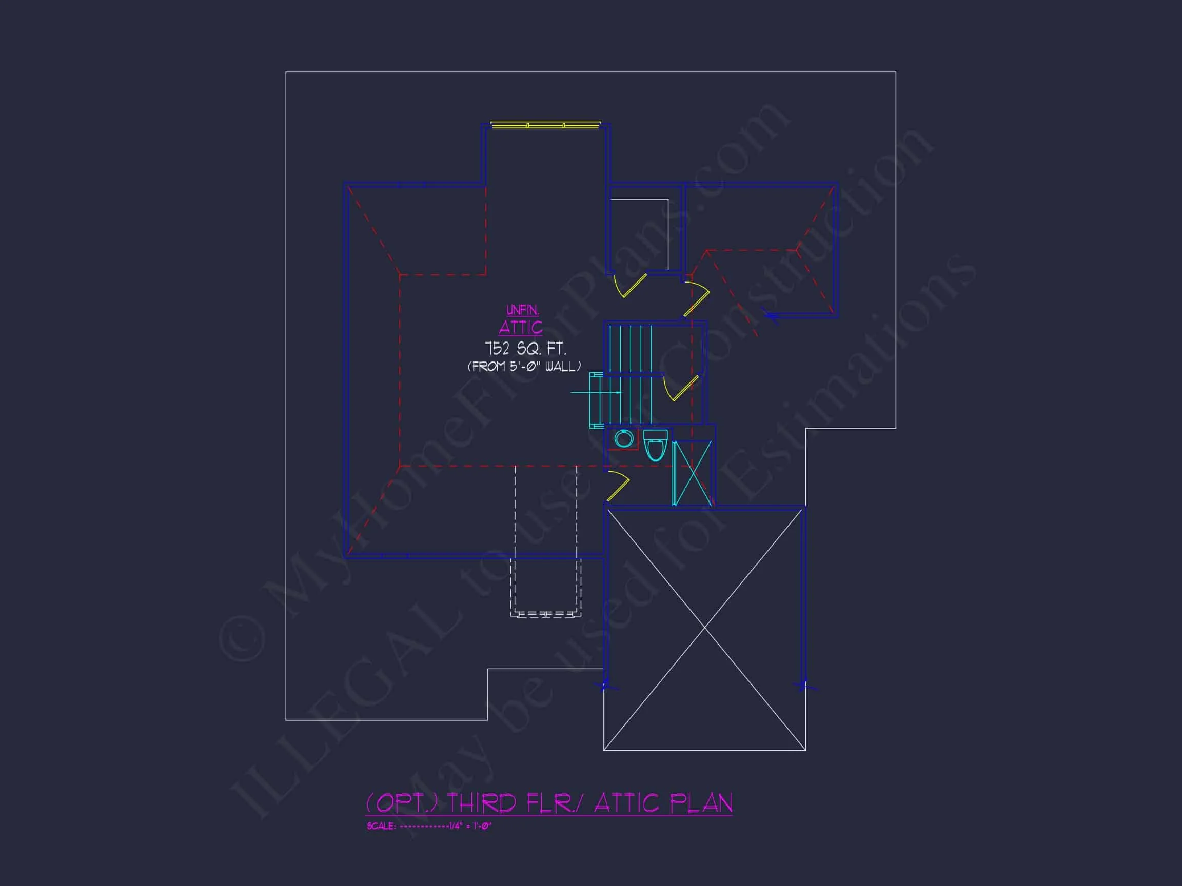 14-1554 HOUSE PLAN - 5-Bed, 5-Bath, 4112 SF Craftsman House Plan 33 CAD, Floor Plan Designs