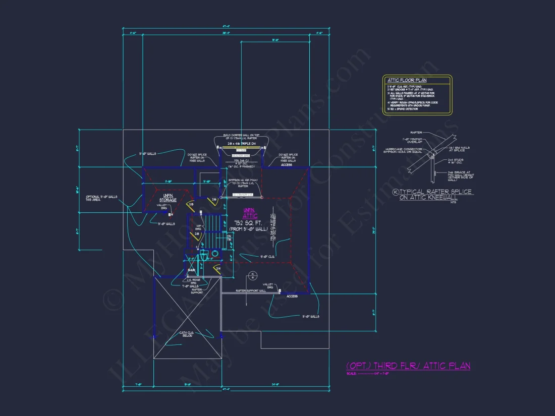 Elegant house Plan with CAD Designs and Traditional Blueprint