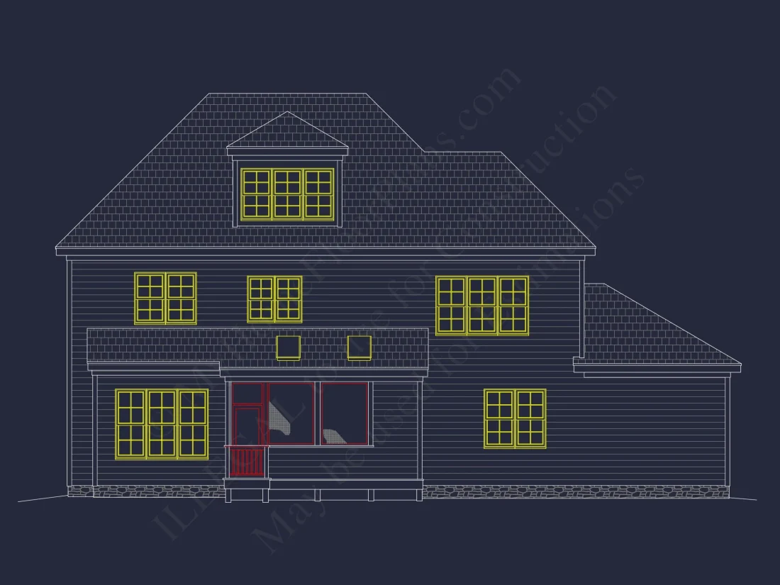 Elegant house Plan with CAD Designs and Traditional Blueprint