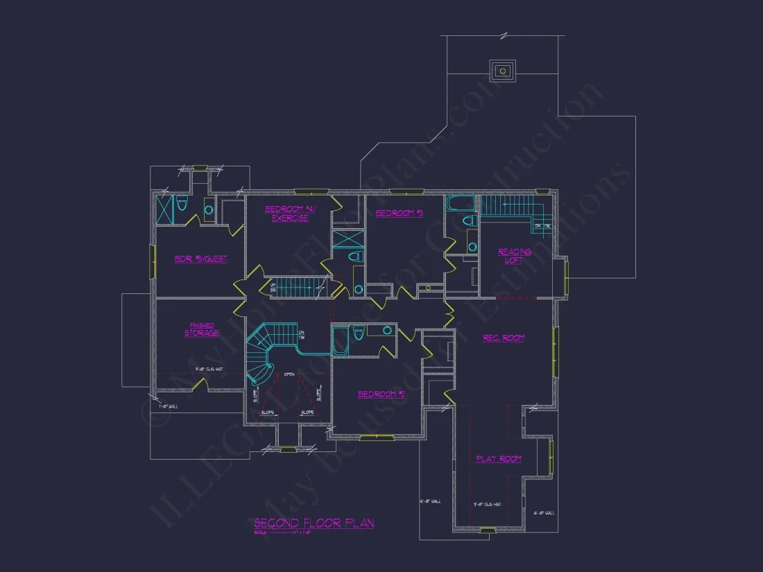 Elegant house Floor Plan: Architectural Designs with CAD Blueprint