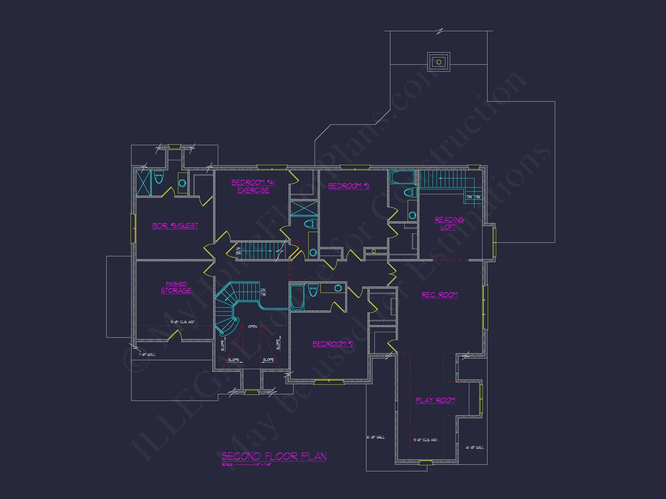 Elegant house Floor Plan: Architectural Designs with CAD Blueprint