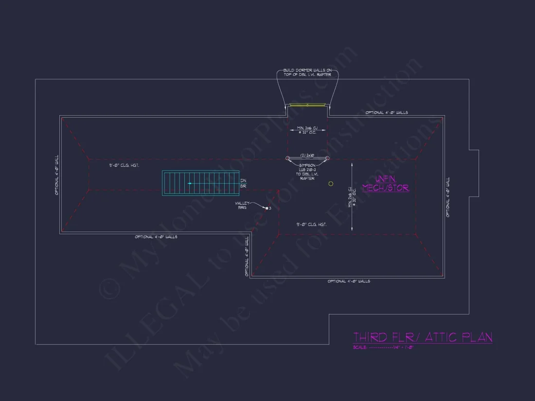 Elegant house Floor Plan: Architectural Designs with CAD Blueprint