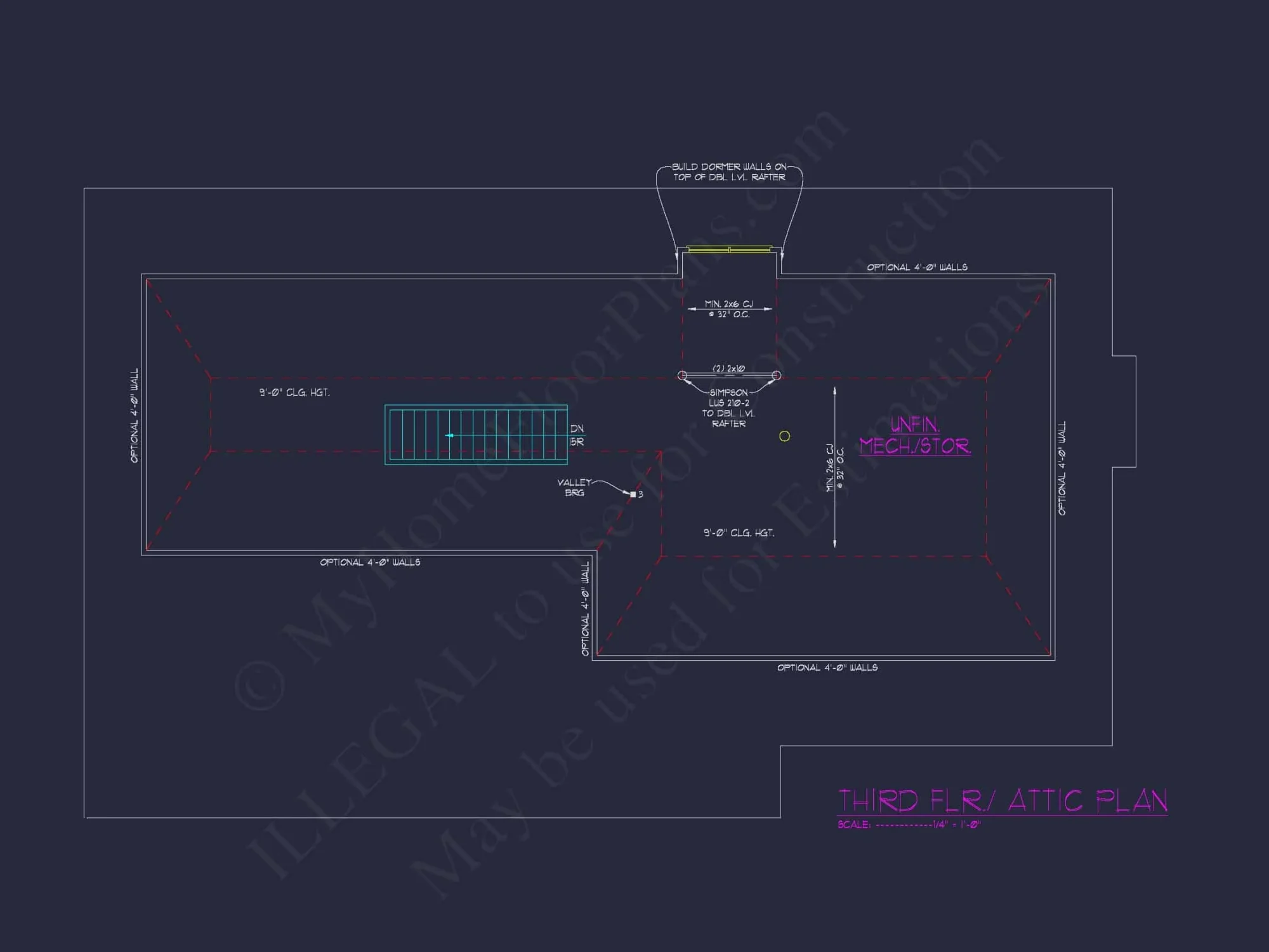 Elegant house Floor Plan: Architectural Designs with CAD Blueprint