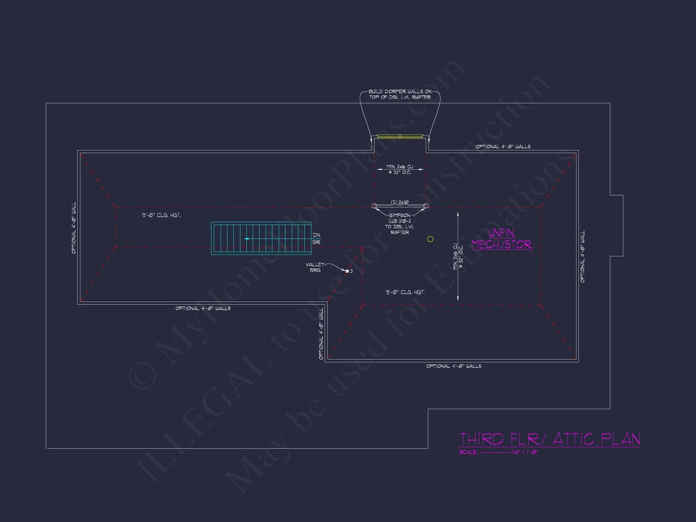 Elegant house Floor Plan: Architectural Designs with CAD Blueprint