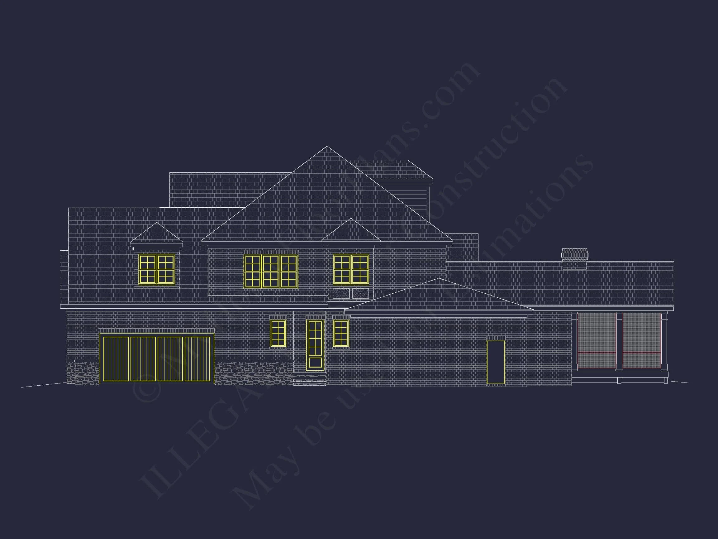 Elegant house Floor Plan: Architectural Designs with CAD Blueprint