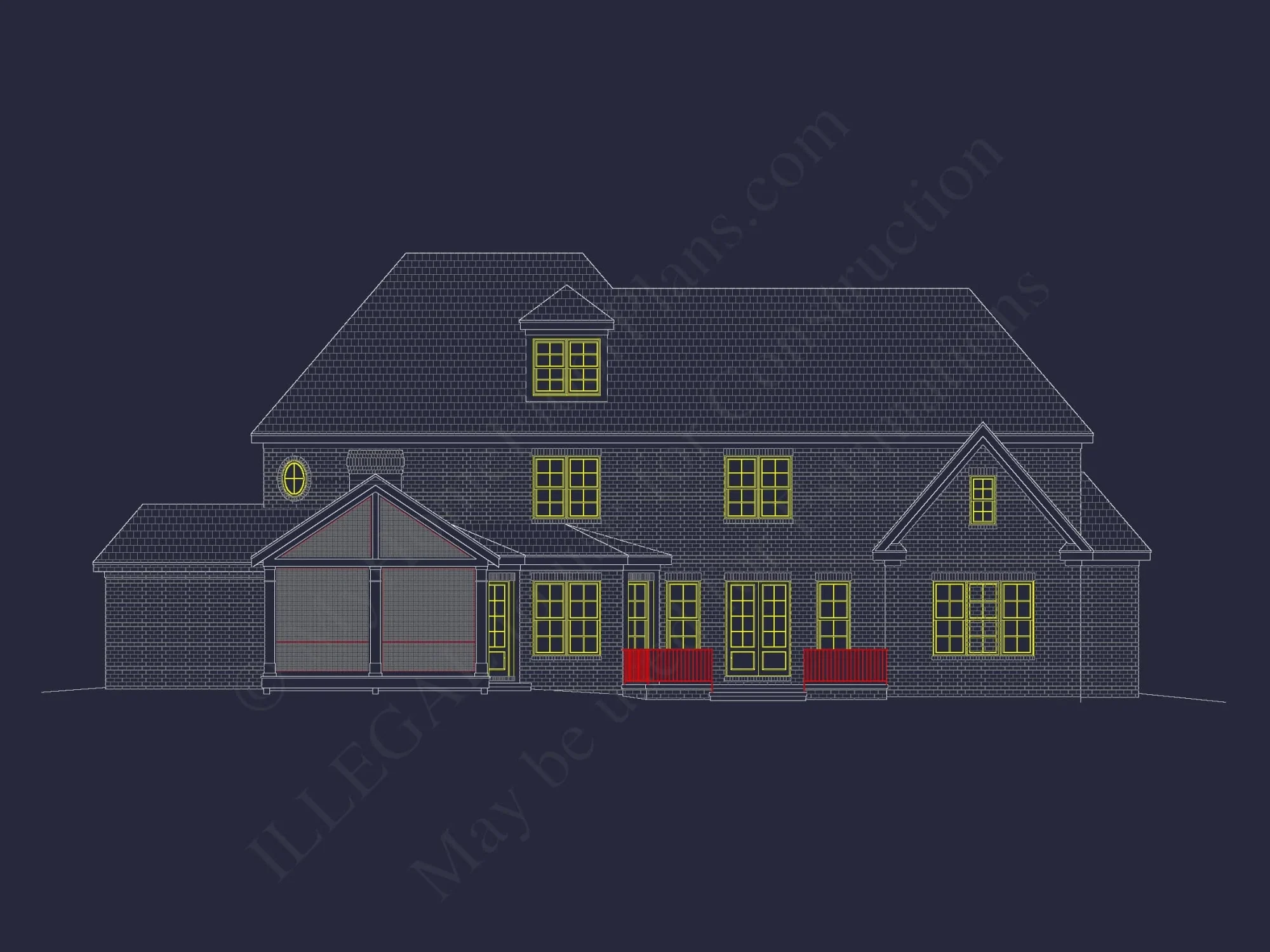 Elegant house Floor Plan: Architectural Designs with CAD Blueprint