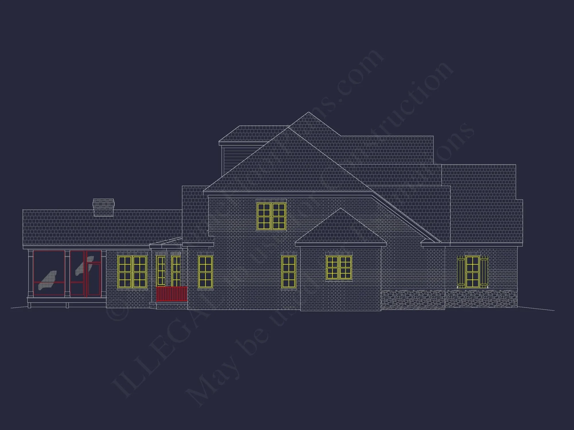 Elegant house Floor Plan: Architectural Designs with CAD Blueprint