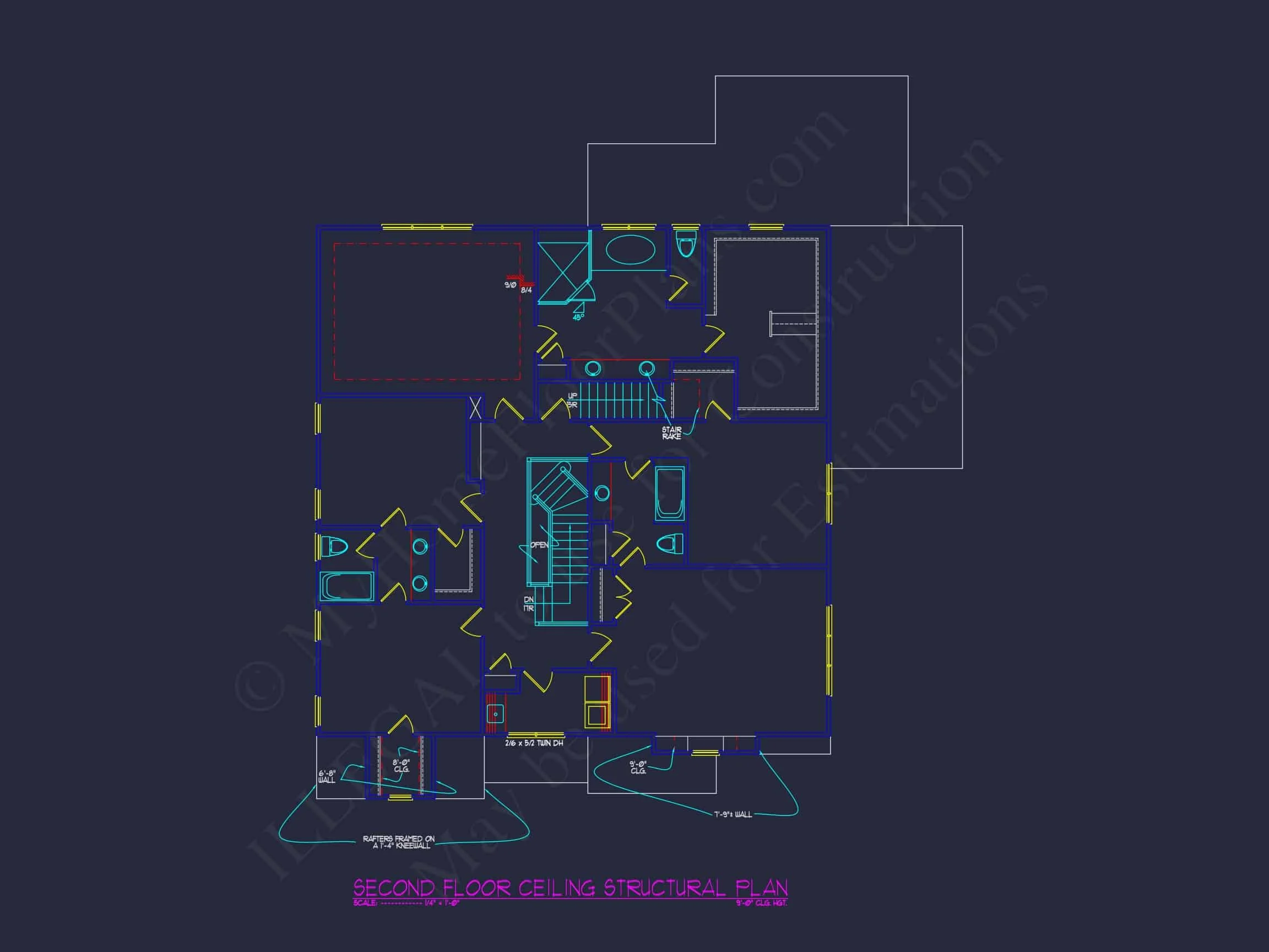 Modern Suburban house Plan with Blueprint & CAD Designs