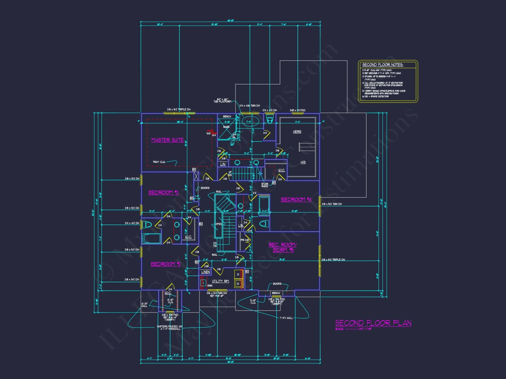 Modern Suburban house Plan with Blueprint & CAD Designs
