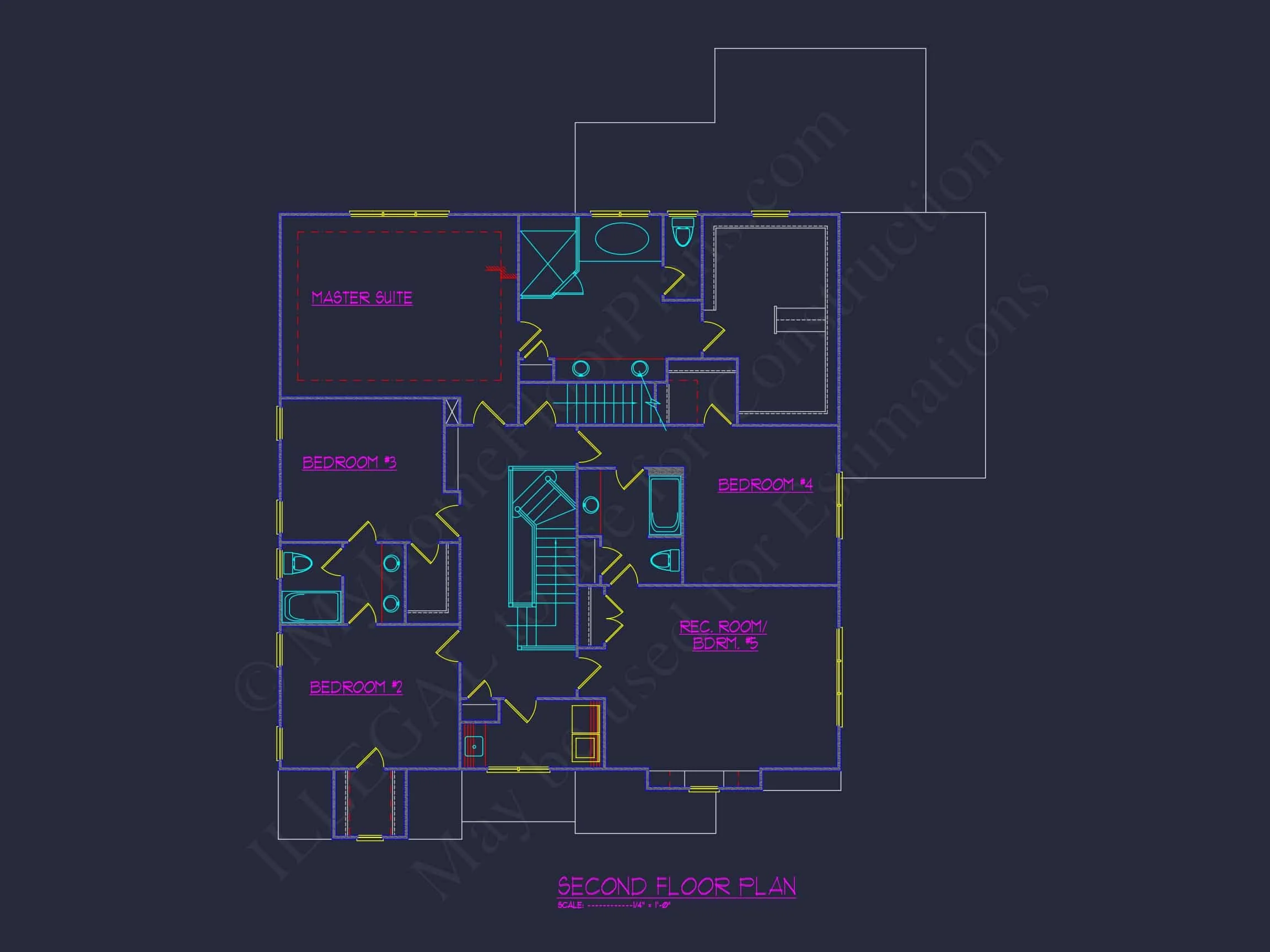 Modern Suburban house Plan with Blueprint & CAD Designs