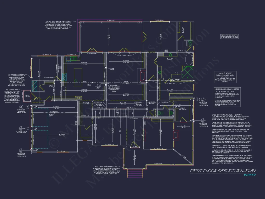 house Design and Blueprint for Unique 3-Story Colonial Revival