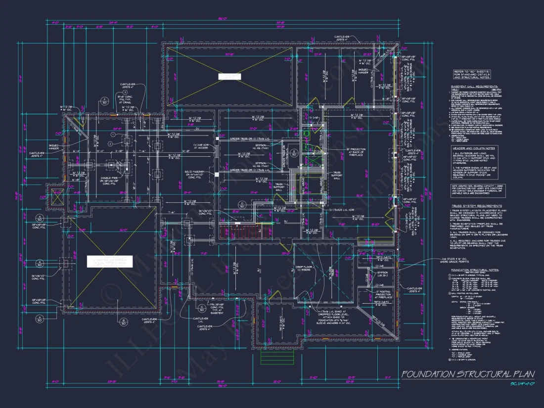 house Design and Blueprint for Unique 3-Story Colonial Revival