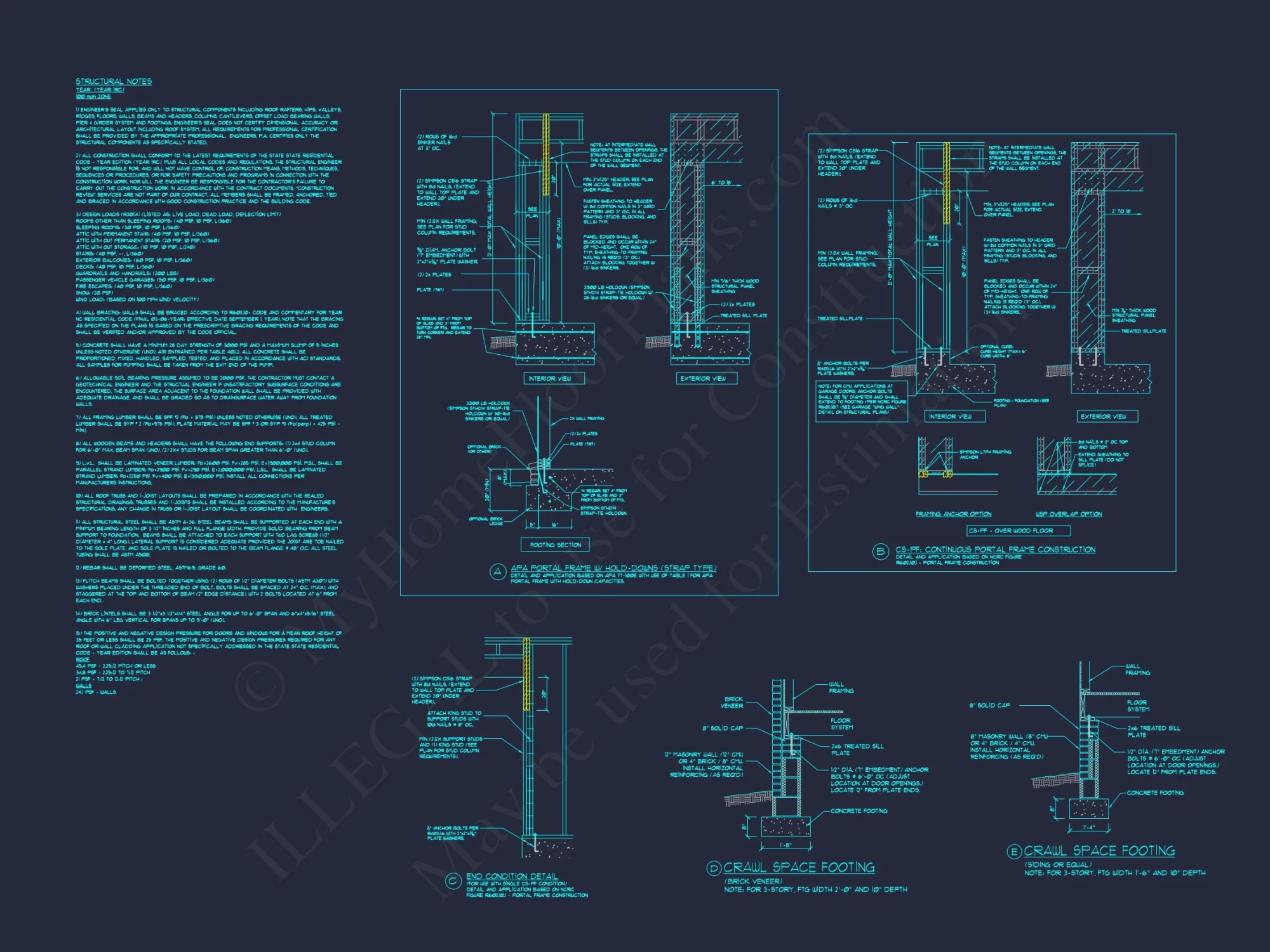 Modern house Plan with Detailed Blueprint and CAD Designs
