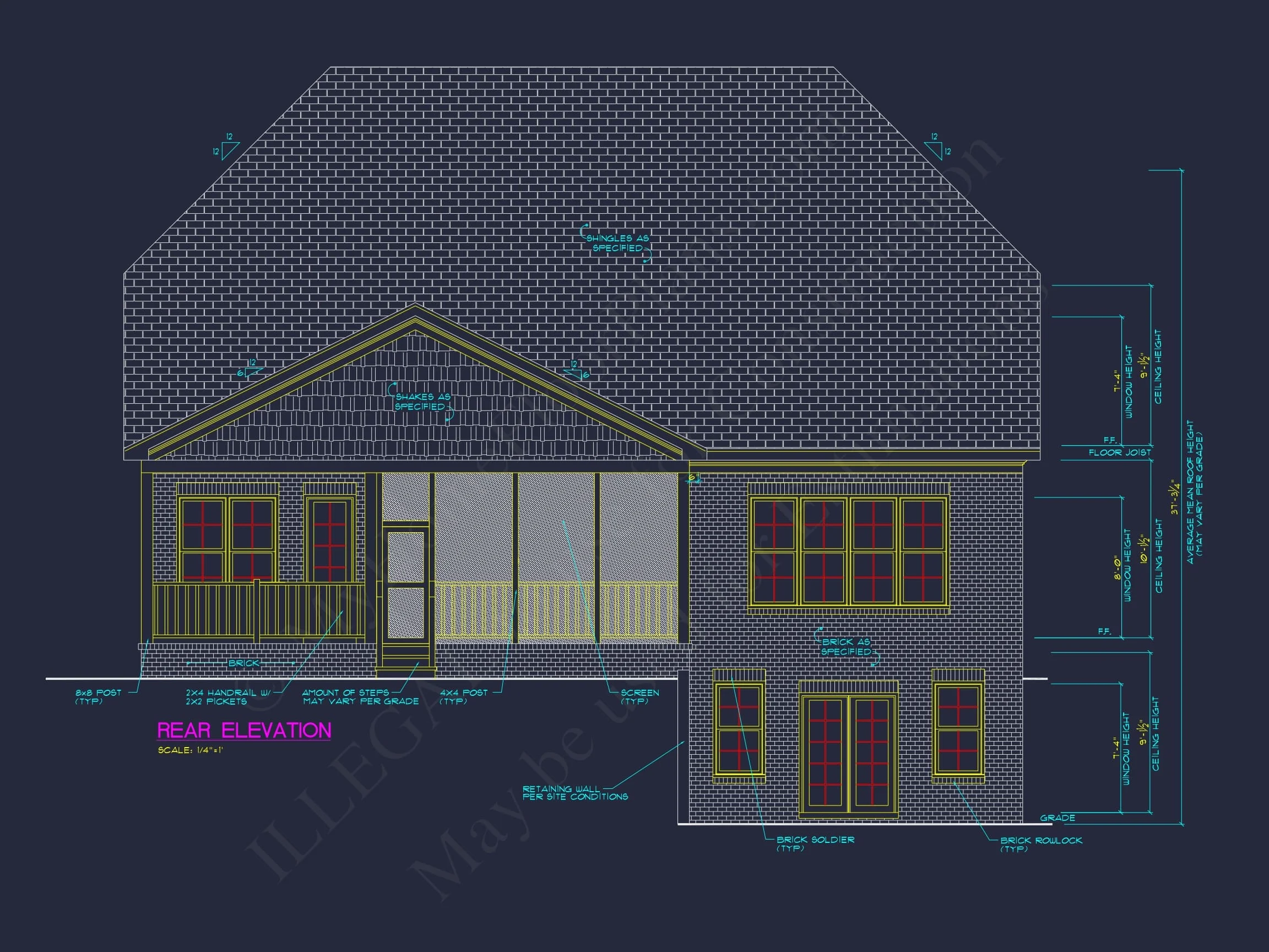 14-1433 HOUSE PLAN - Modern House Plan with Detailed Blueprint and CAD Designs 5 Modern house Plan with Detailed Blueprint and CAD Designs